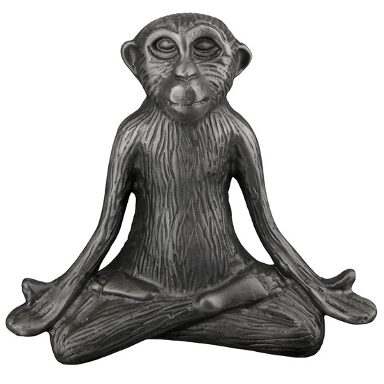 Scranton Aluminium Monkey Sculpture In Anthracite