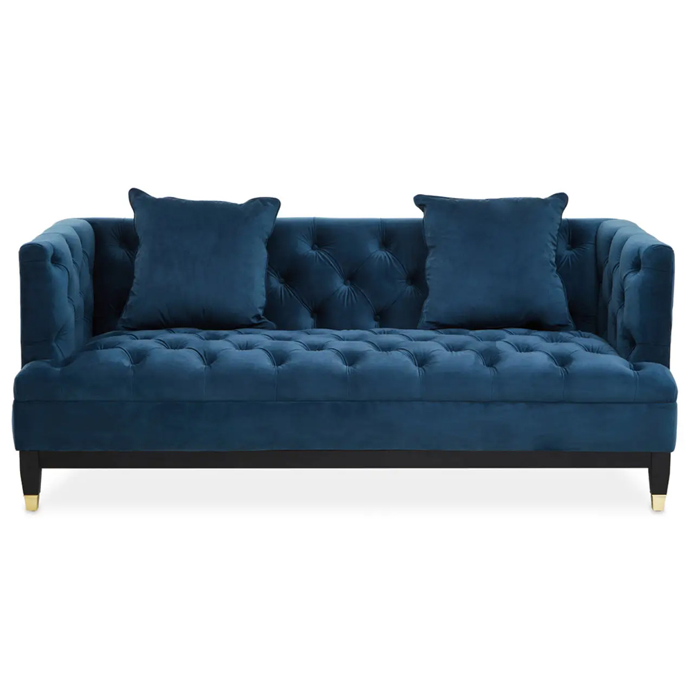 Scranton Fabric 2 Seater Sofa In Navy