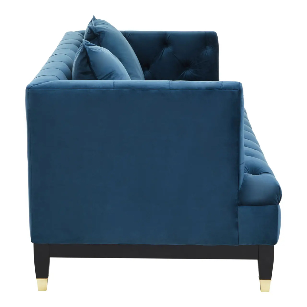 Scranton Fabric 2 Seater Sofa In Navy