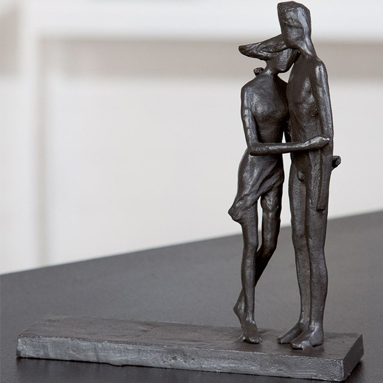 Read more about Scranton iron holder sculpture in dark brown