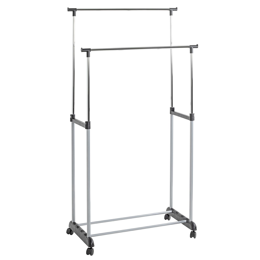 Scranton Tubular Steel Coat Stand In Black And Chrome