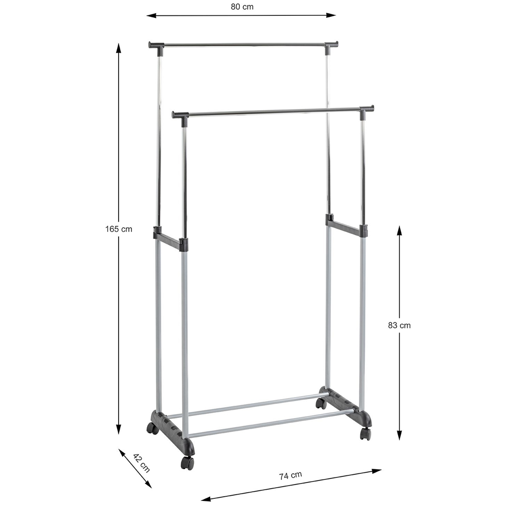 Scranton Tubular Steel Coat Stand In Black And Chrome