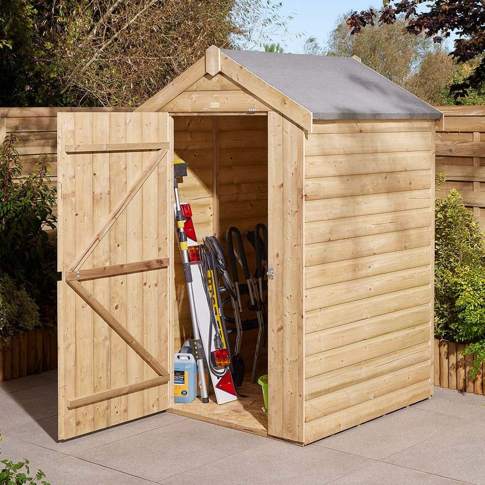 Schijndel Small Wooden Garden Apex Shed With 1 Door In Natural