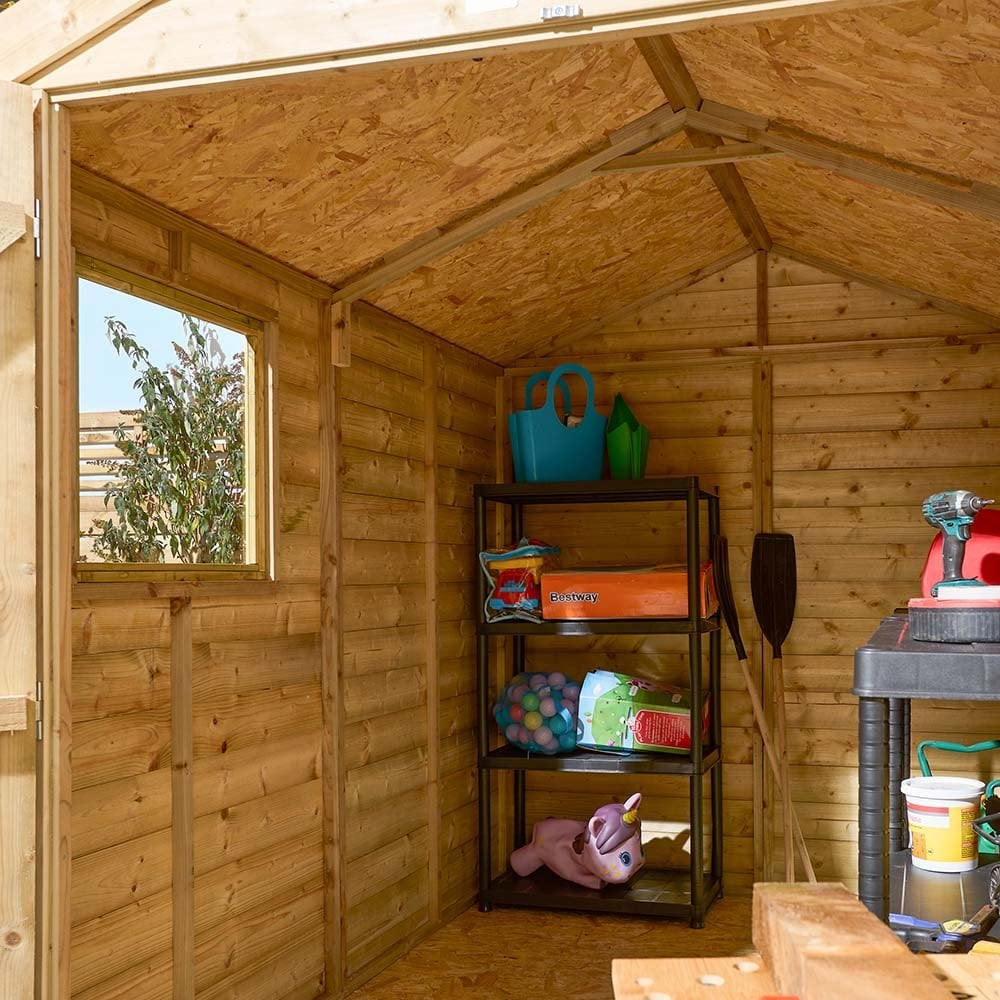 Schijndel Wooden Garden Apex Shed With 2 Doors In Natural