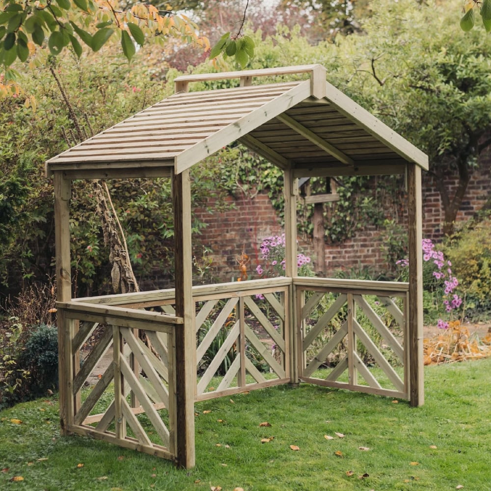 Product photograph of Scranton Wooden Garden Bbq Shelter In Natural from Furniture in Fashion