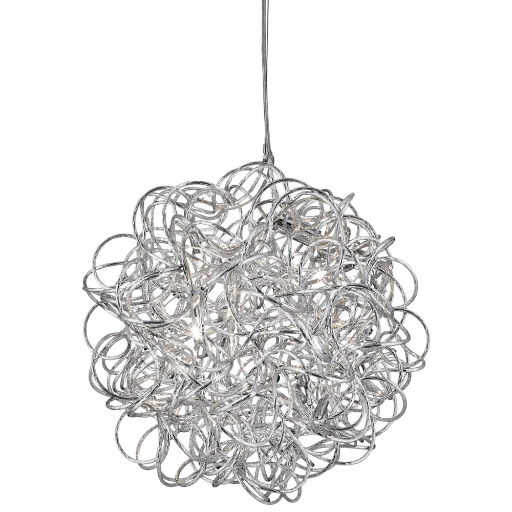 Read more about Scribble led 6 light diamond shape pendant light in chrome