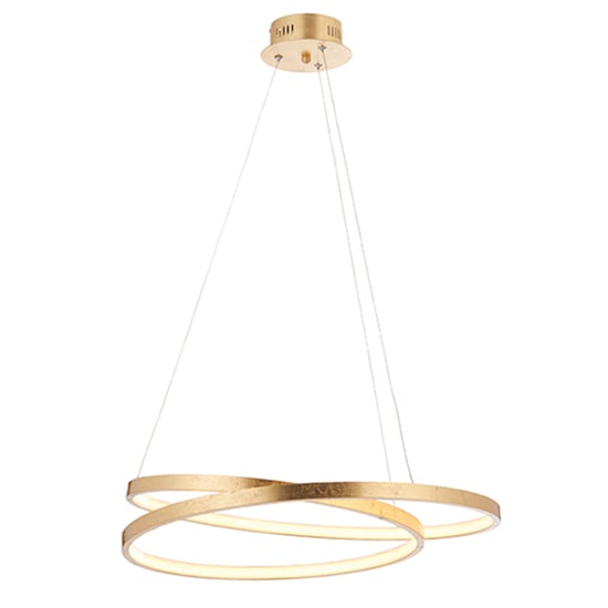 Read more about Scribble ring ceiling pendant light in opulent gold leaf