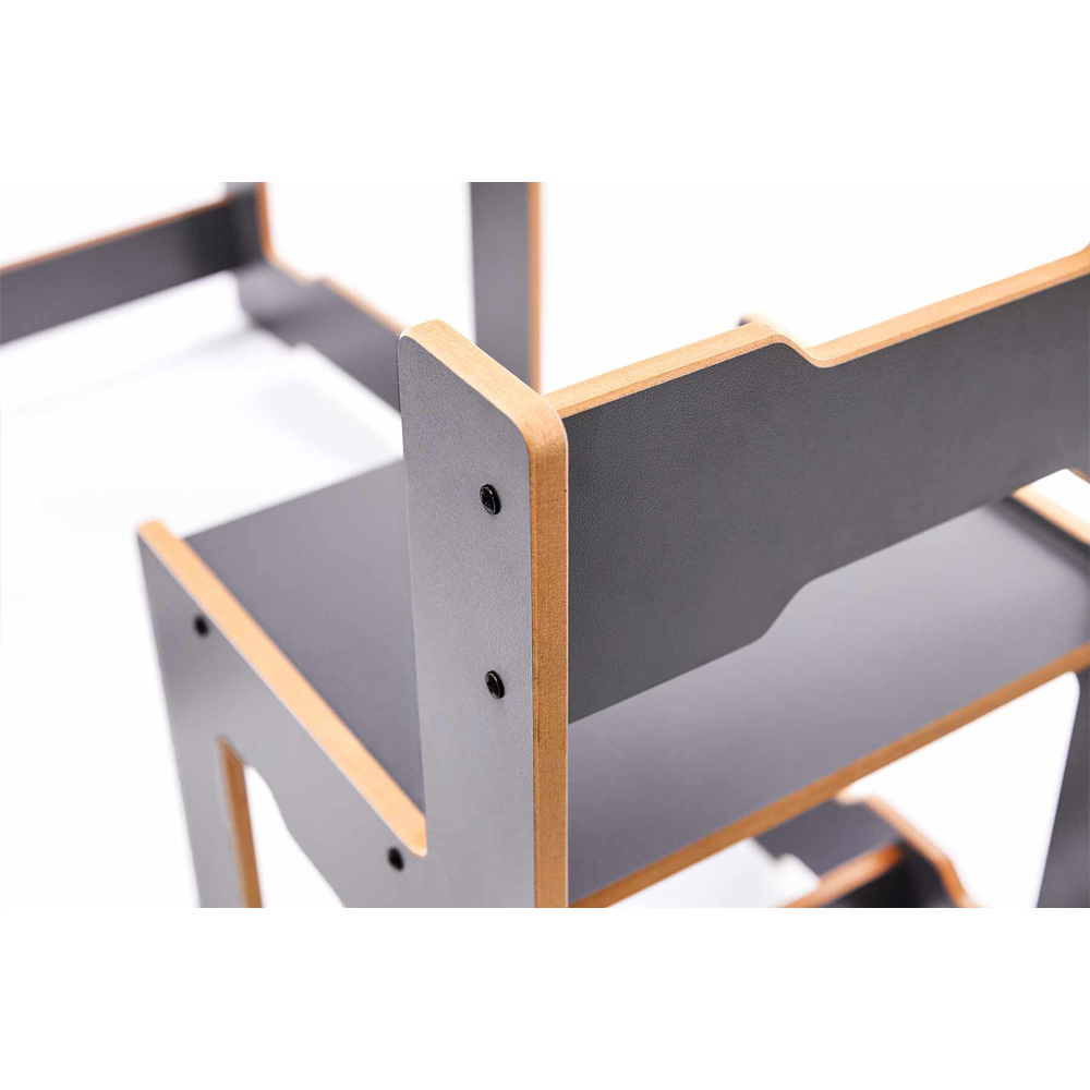 Seagull Wooden Table and Chair in Anthracite and White