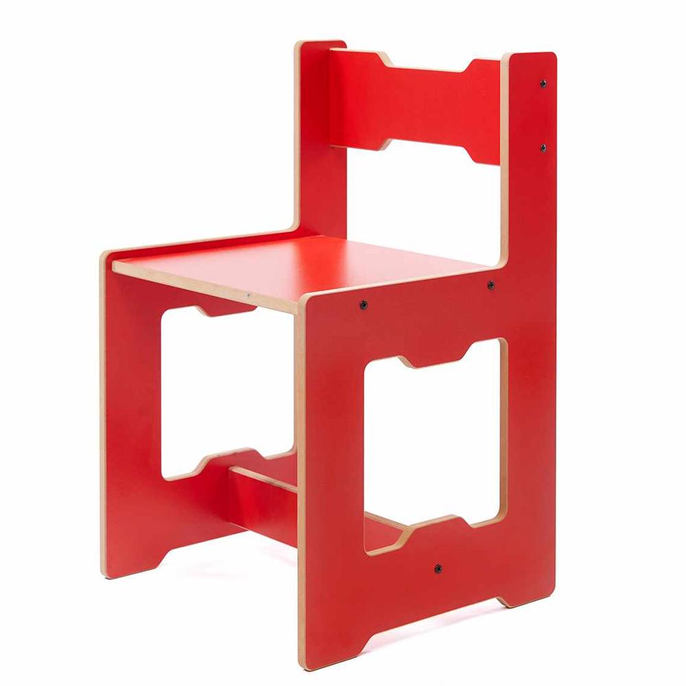 Seagull Wooden Table and Chair in Red and White