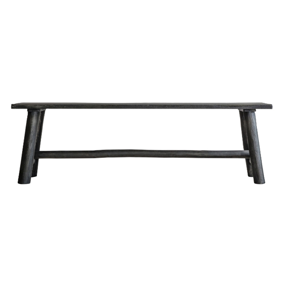 Searcy Small Wooden Dining Bench In Rustic Grey_4