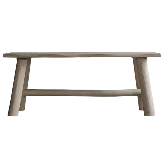 Searcy Small Wooden Dining Bench In Rustic Natural