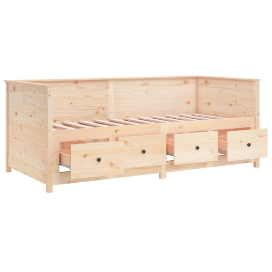 Seath Pine Wood Single Day Bed In Natural