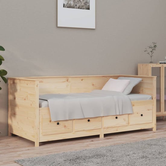 Product photograph of Seath Pine Wood Single Day Bed In Natural from Furniture in Fashion