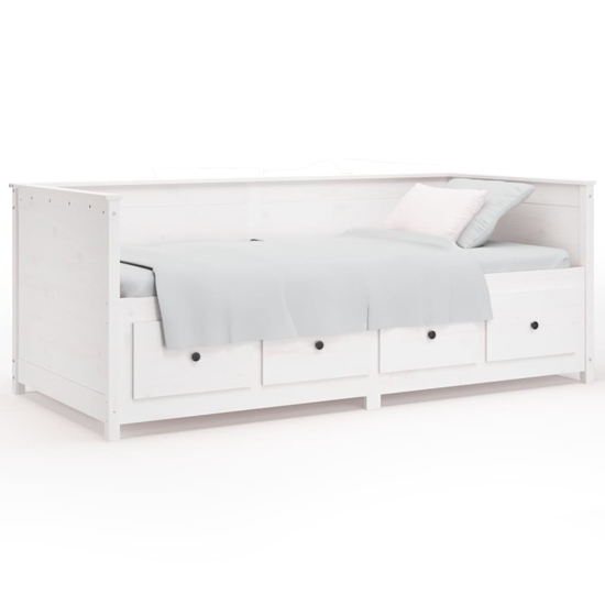 Seath Pine Wood Single Day Bed In White Furniture in Fashion