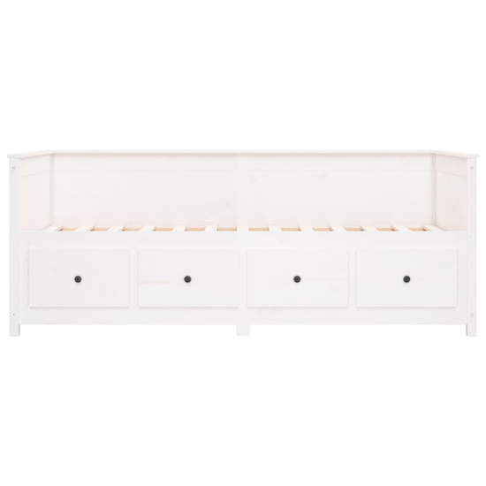 Seath Pine Wood Single Day Bed In White