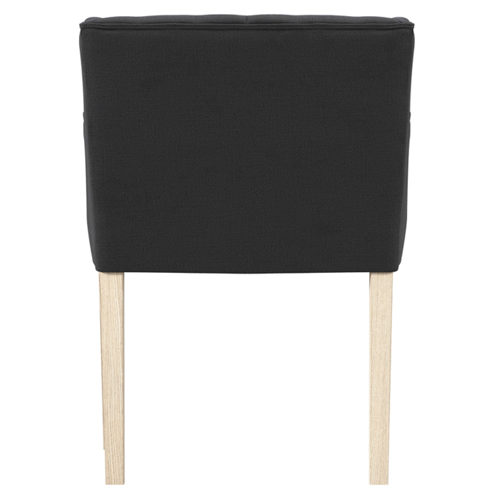 Seattle Anthracite Fabric Dining Chairs - Pair