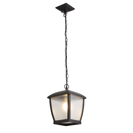 Seattle Outdoor Clear Acrylic Ceiling Pendant Light In Black_2