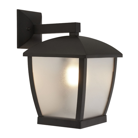 Seattle Outdoor Wall Light In Black With Clear Acrylic Panels_2