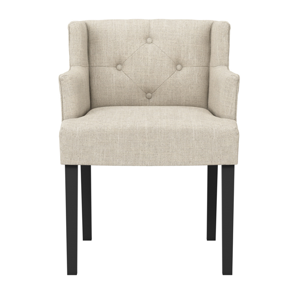 Seattle Stone Fabric Dining Chairs - Pair