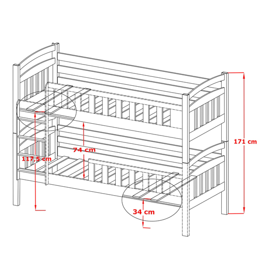 Seattle Wooden Bunk Bed And Storage In White