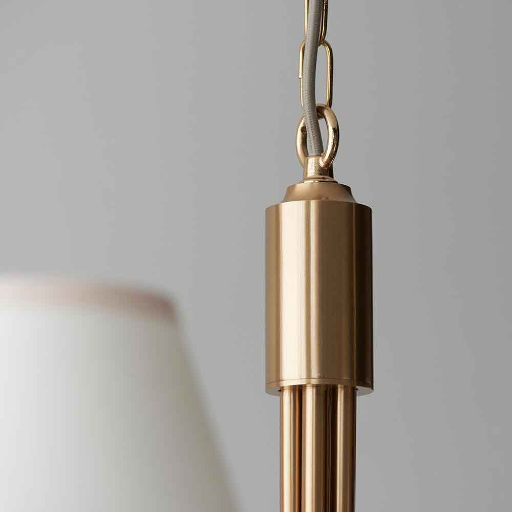 Sebastian Metal 5 Ceiling Pendant Light in Brushed Aged Brass