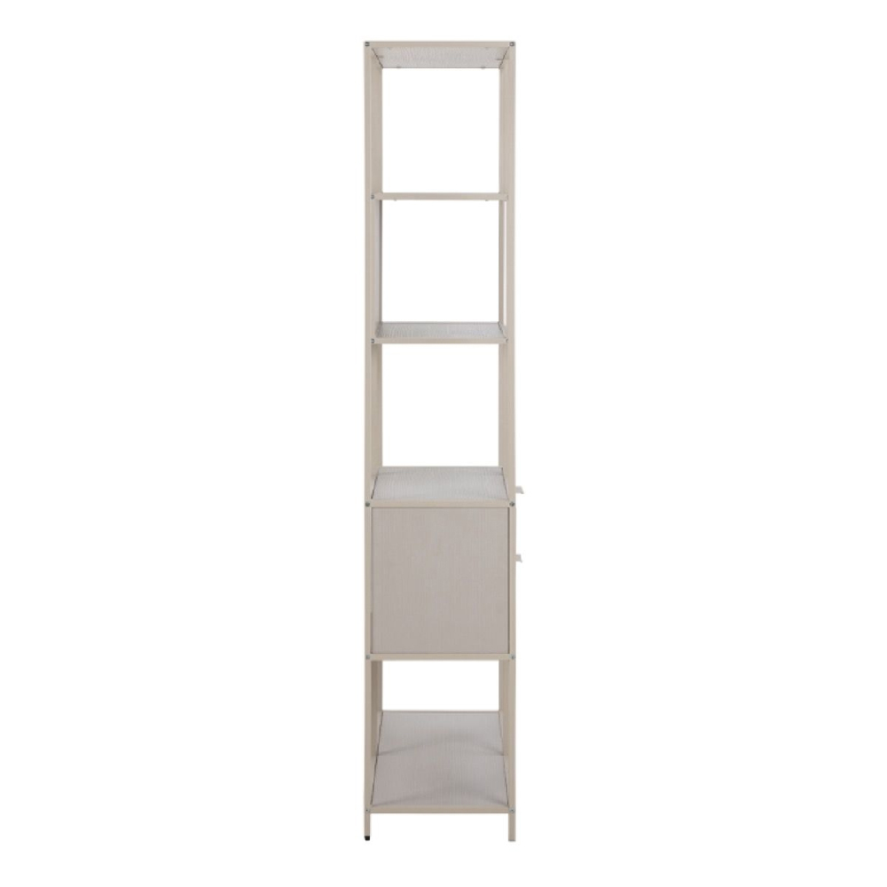 Sebring Wooden Bookcase Large With Metal Frame In Grey