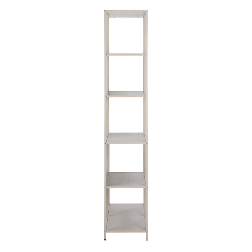 Sebring Wooden Bookcase Small With Metal Frame In Grey