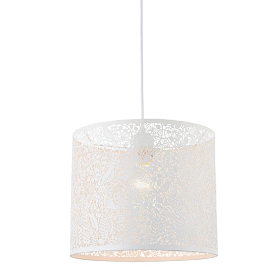 Read more about Secret 300mm garden ceiling pendant light in matt ivory