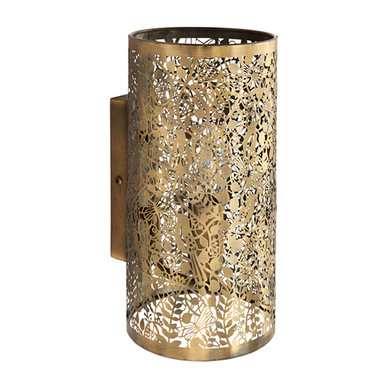 Secret Steel Garden Wall Light In Antique Brass
