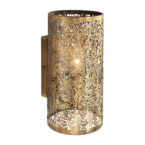 Read more about Secret steel garden wall light in antique brass