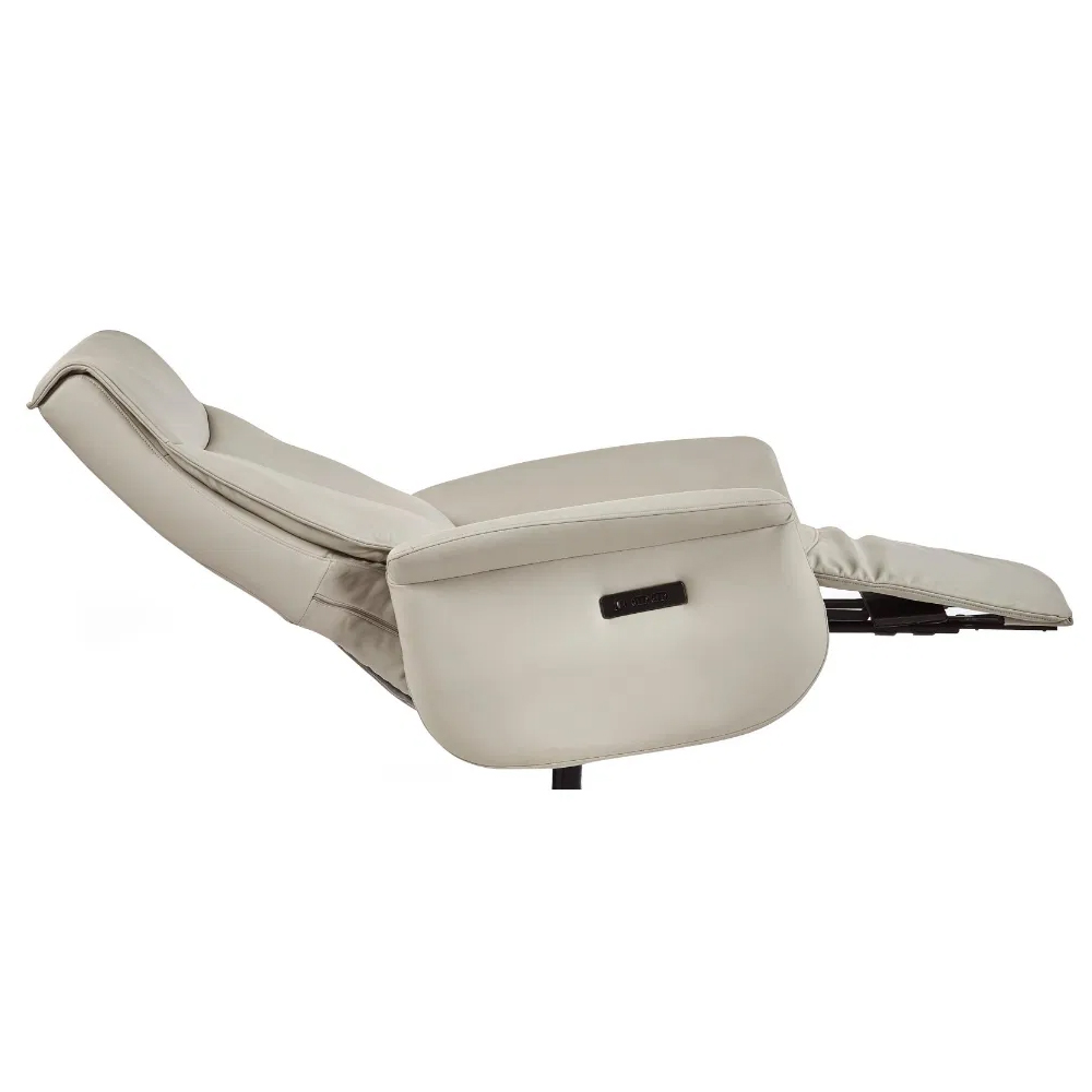 Sedalia Leather Electric Recliner Chair In Grey
