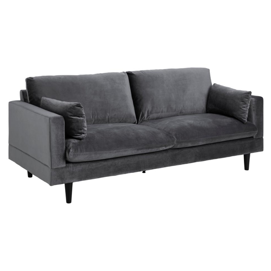 Read more about Sedgewick fabric upholstered 3 seater sofa in dark grey