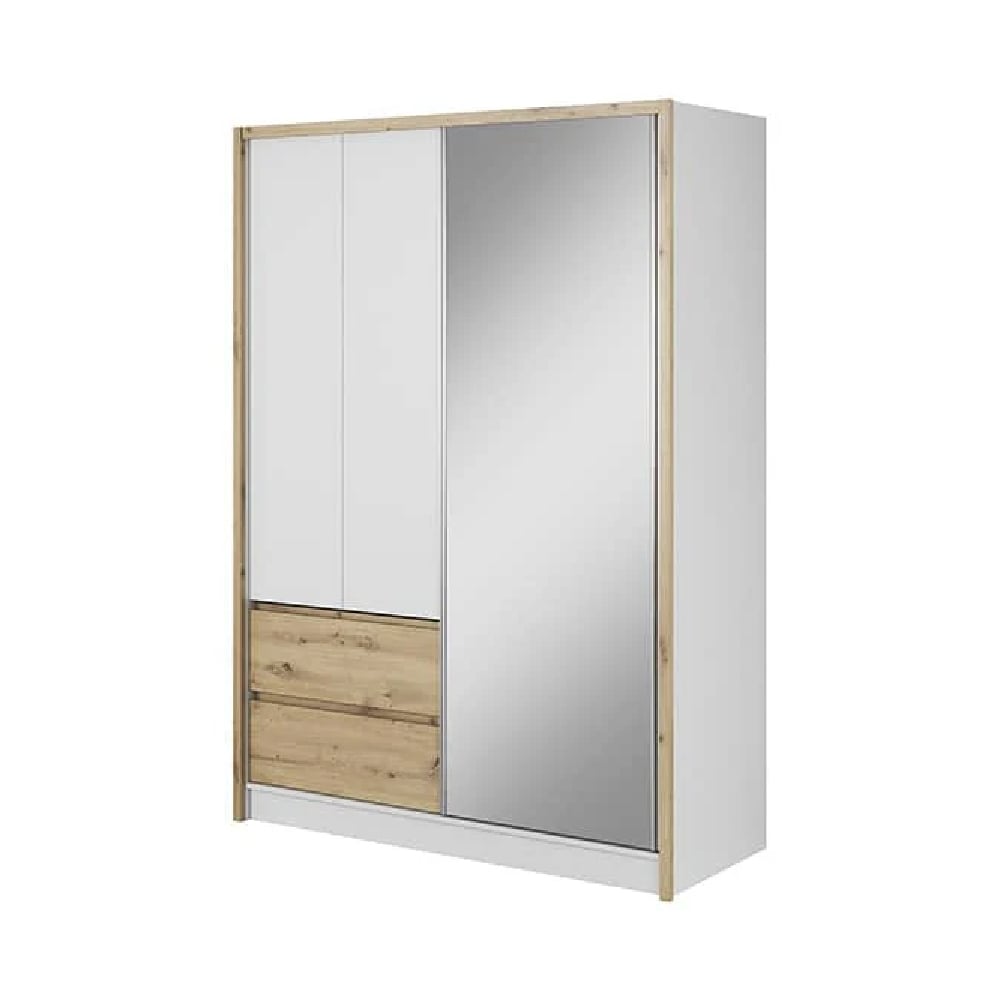 Read more about Sedona 154cm woooden wardrobe with 2 sliding doors in artisan oak
