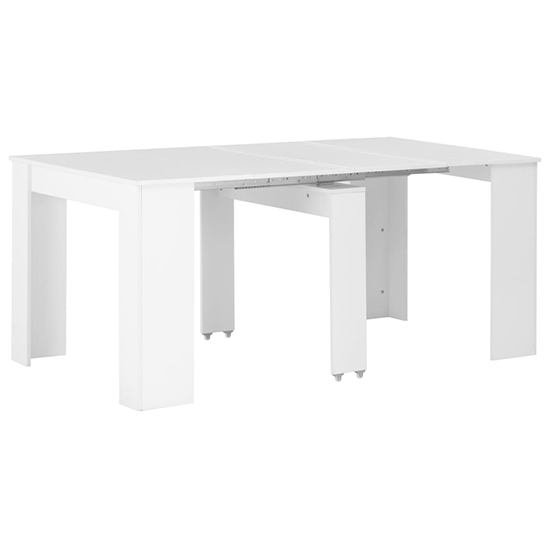 Seeley Extending High Gloss Dining Table In White_1