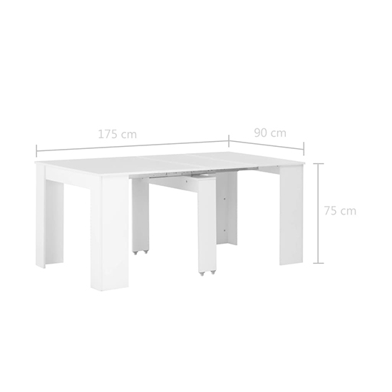Seeley Extending High Gloss Dining Table In White_5