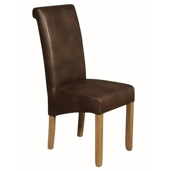Seguin Tan Faux Leather Dining Chairs In Pair