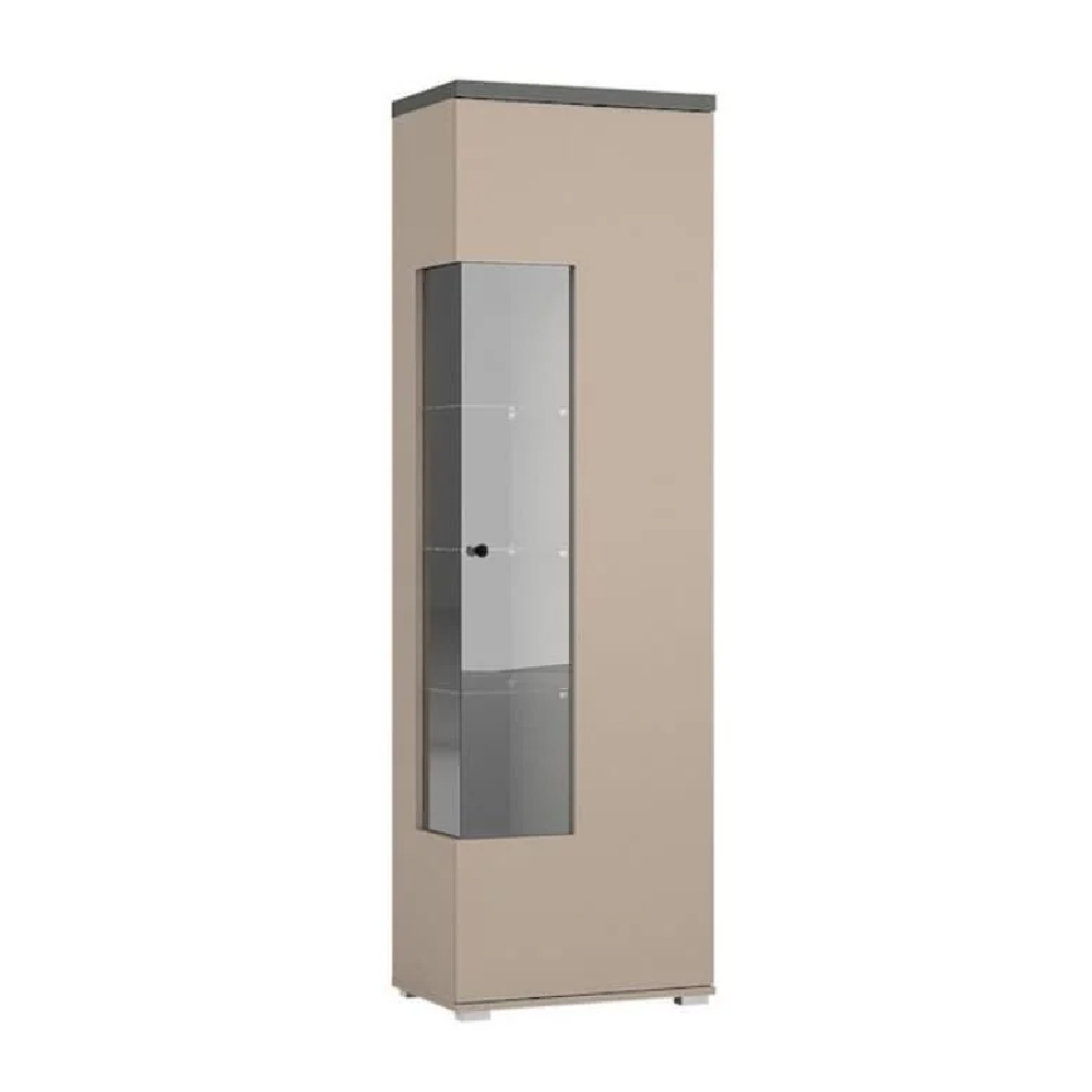 Seguin Wooden Display Cabinet With 1 Door In Congo Anthracite