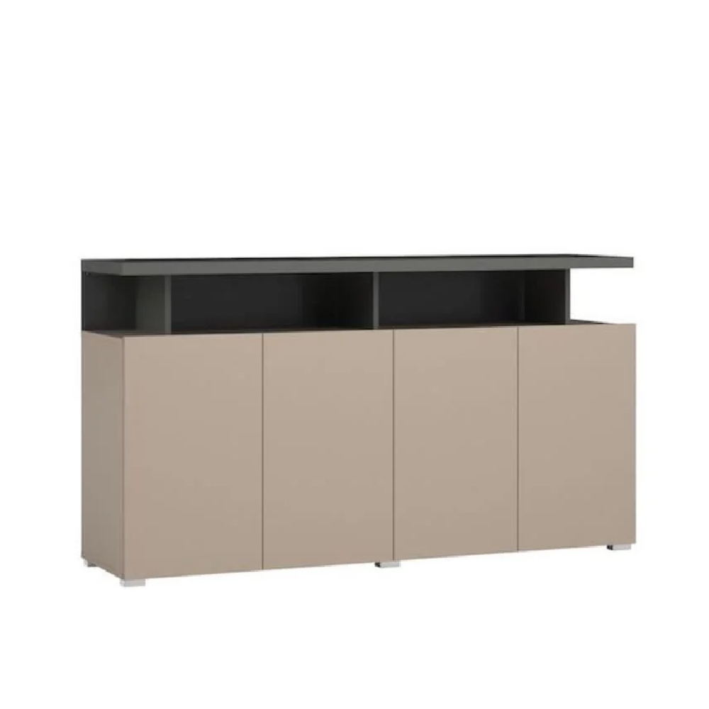 Seguin Wooden Storage Cabinet With 4 Doors In Congo Anthracite