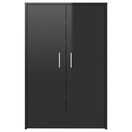 Seiji High Gloss Shoe Storage Cabinet With 2 Doors In Black_4
