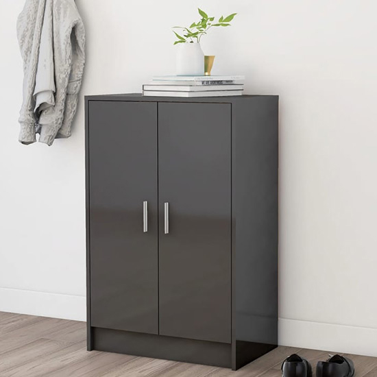 Seiji Wooden Shoe Storage With 2 Doors In Sonoma Oak