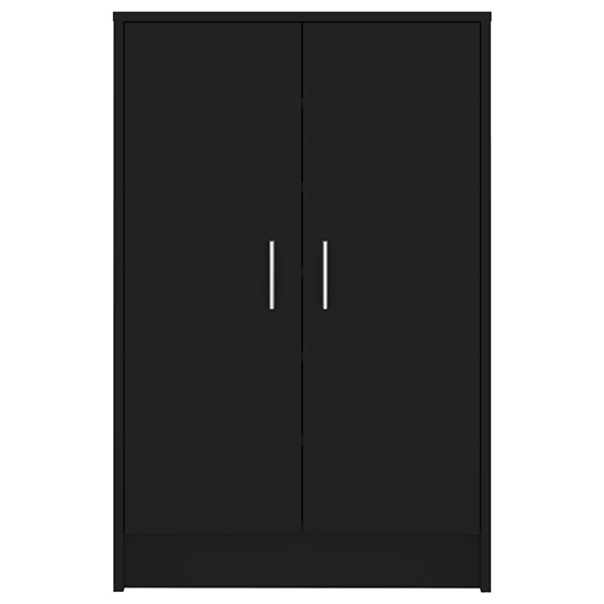 Seiji Wooden Shoe Storage Cabinet With 2 Doors In Black_4
