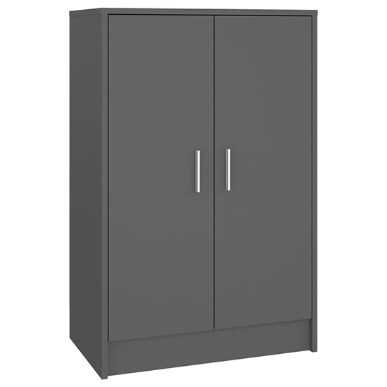 Seiji Wooden Shoe Storage Cabinet With 2 Doors In Grey_3