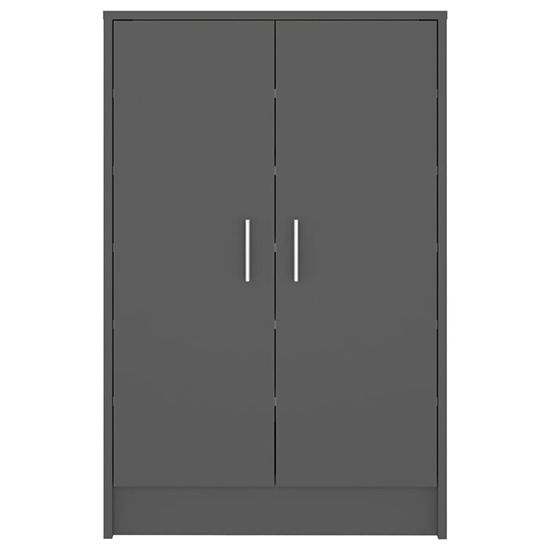 Seiji Wooden Shoe Storage Cabinet With 2 Doors In Grey_4