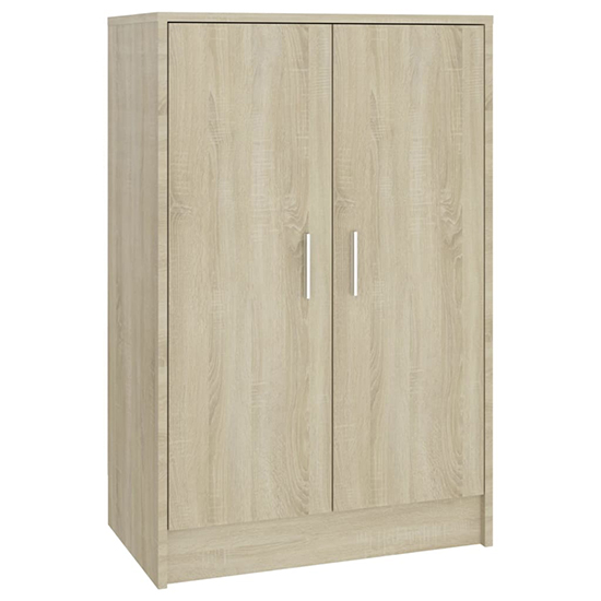 Seiji Wooden Shoe Storage Cabinet With 2 Doors In Sonoma Oak