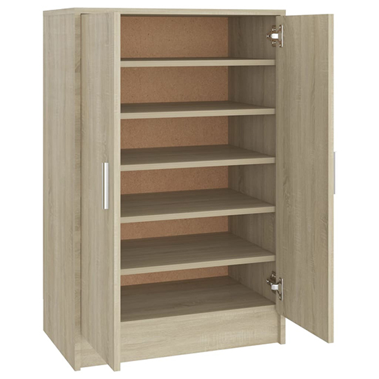 Seiji Wooden Shoe Storage Cabinet With 2 Doors In Sonoma Oak