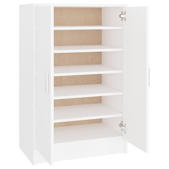 Seiji Wooden Shoe Storage Cabinet With 2 Doors In White_5