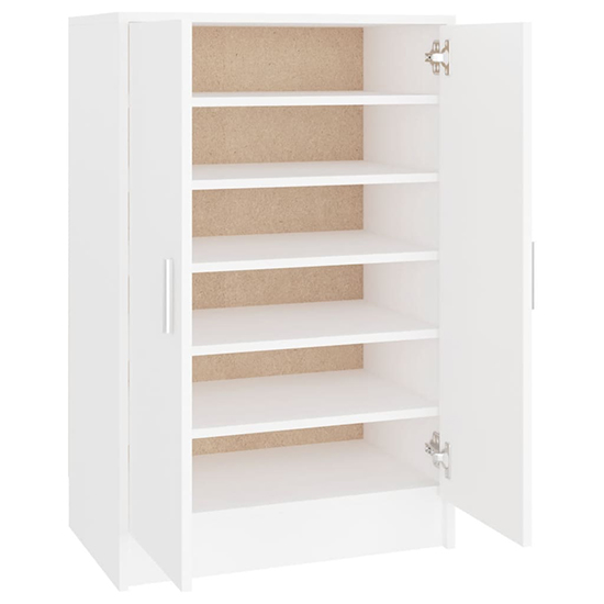 Seiji Wooden Shoe Storage Cabinet With 2 Doors In White