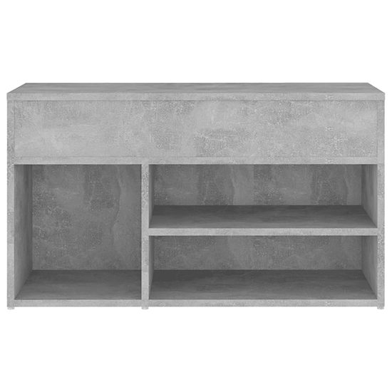 Seim Wooden Shoe Storage Bench With 2 Shelves In Concrete Effect_4