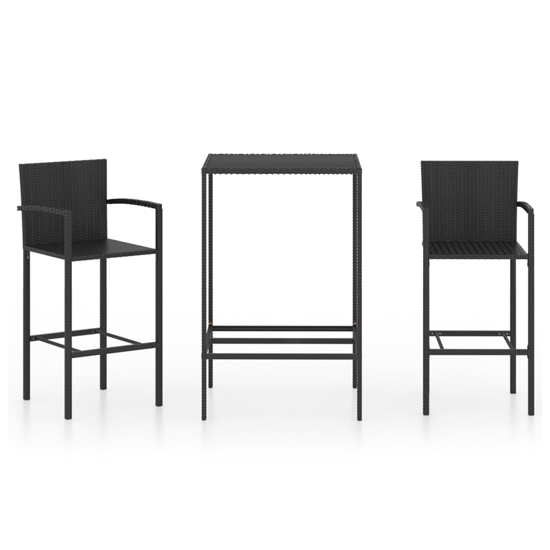 Selah Small Glass Top Bar Table With 2 Bar Chairs In Black_2
