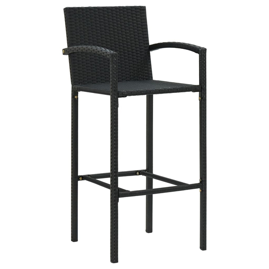 Selah Small Glass Top Bar Table With 2 Bar Chairs In Black_4
